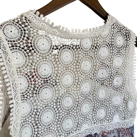 Anthropologie Mauve Lace Sleeveless Blouse - Small - Picture 4 of 5